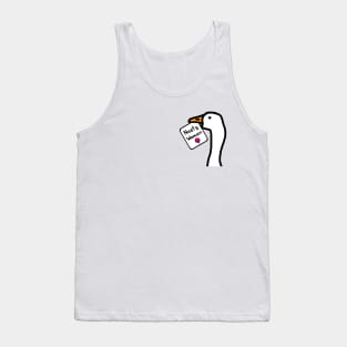 Small Portrait of a Goose with Nasty Woman Sign Tank Top